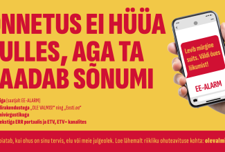 Õnnetus ei hüüa tulles, aga ta saadab sõnumi: SMISiga, mobiilirakendustes ole valmis ja eesti.ee, sireenivõrgustikuga, ribatekstiga ERR portaalis ja ETV, ETV+ kanalites. Riik hoiatab, kui ohus on sinu tervis, elu või meie julgeolek. Loe lägemalt olevalmis.ee