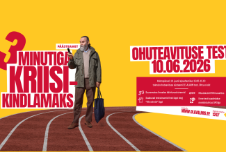 Päästeamet. 3 minutiga kriisikindlamaks. Ohuteavituse test 10.06.2026. Vahemikus 15.00-15.10. Ohtu ei ole! Suuremates linnades käivituvad sireenid. Saabuvad testsõnumid Eesti ja ole valmis" äppi. Ribatekstid ERR kanalites. Enne testi saadetakse meeldetuletus SMSiga. Lisainfo olevalmis.ee ja riigiinfo telefonilt 1247.